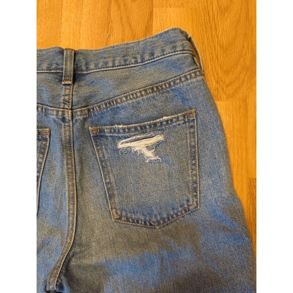 We The Free Jeans Womens 26 Blue Denim High Rise Button Fly Distressed Raw Hem - Picture 8 of 12